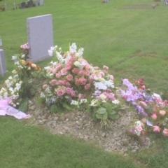 flowers on the grave