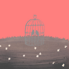 birds in a velvet cage