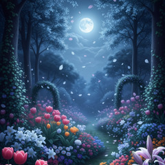 Through the Gardens of the Night for you (Geraldine G Stafford)