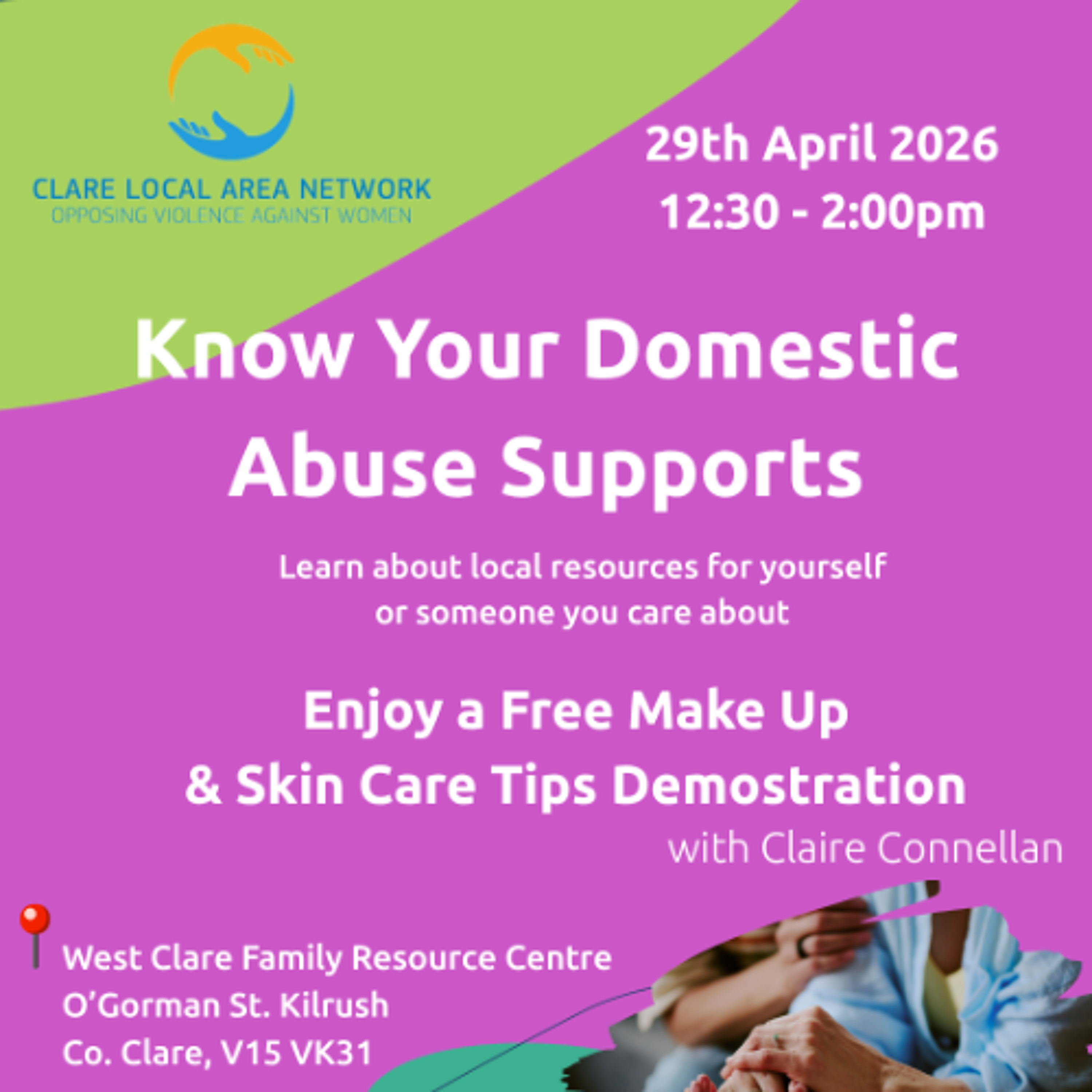 Clan Invitation To Domestic Abuse Awareness Event For West Clare