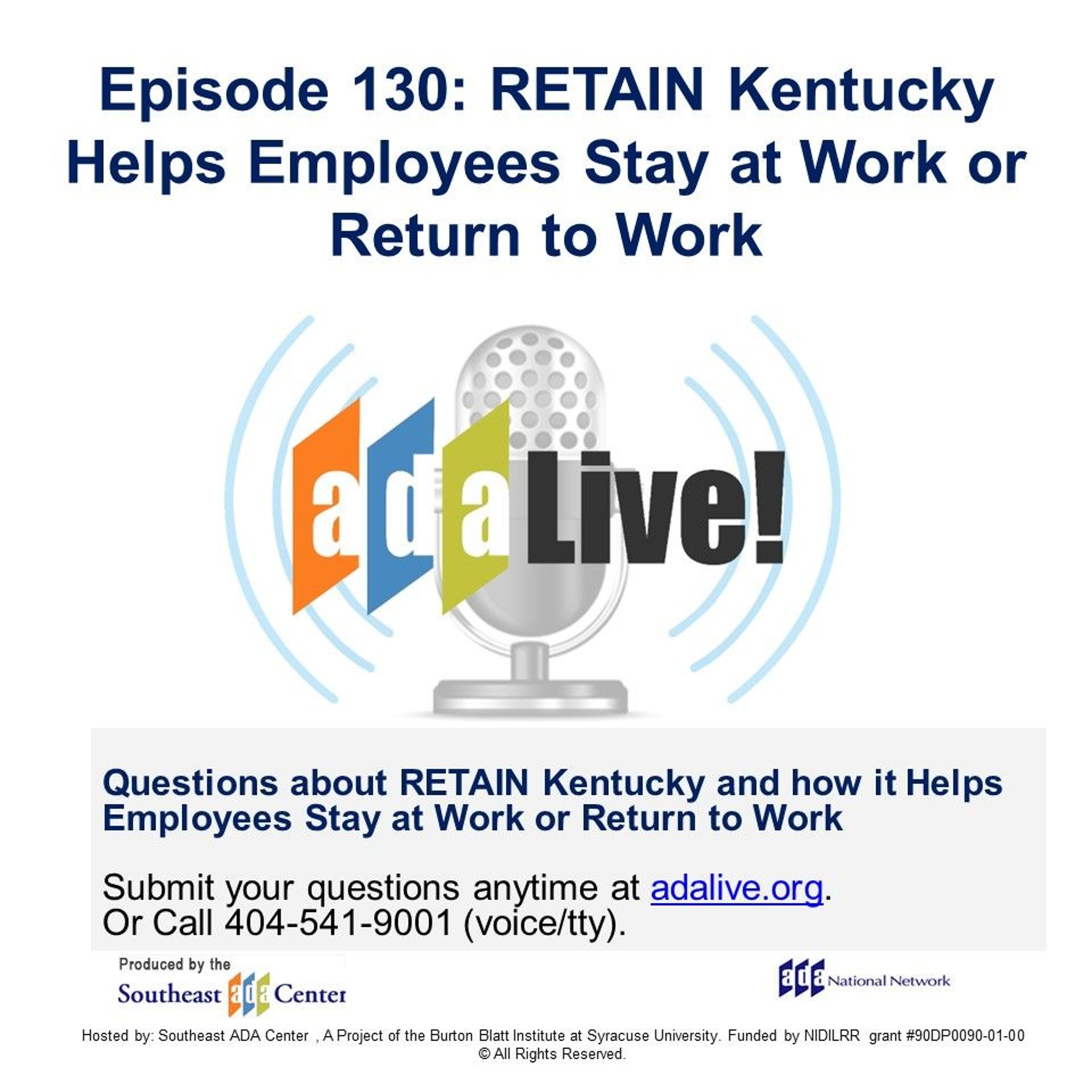 Episode 130: RETAIN Kentucky Helps Employees Stay at Work or Return to Work episode artwork