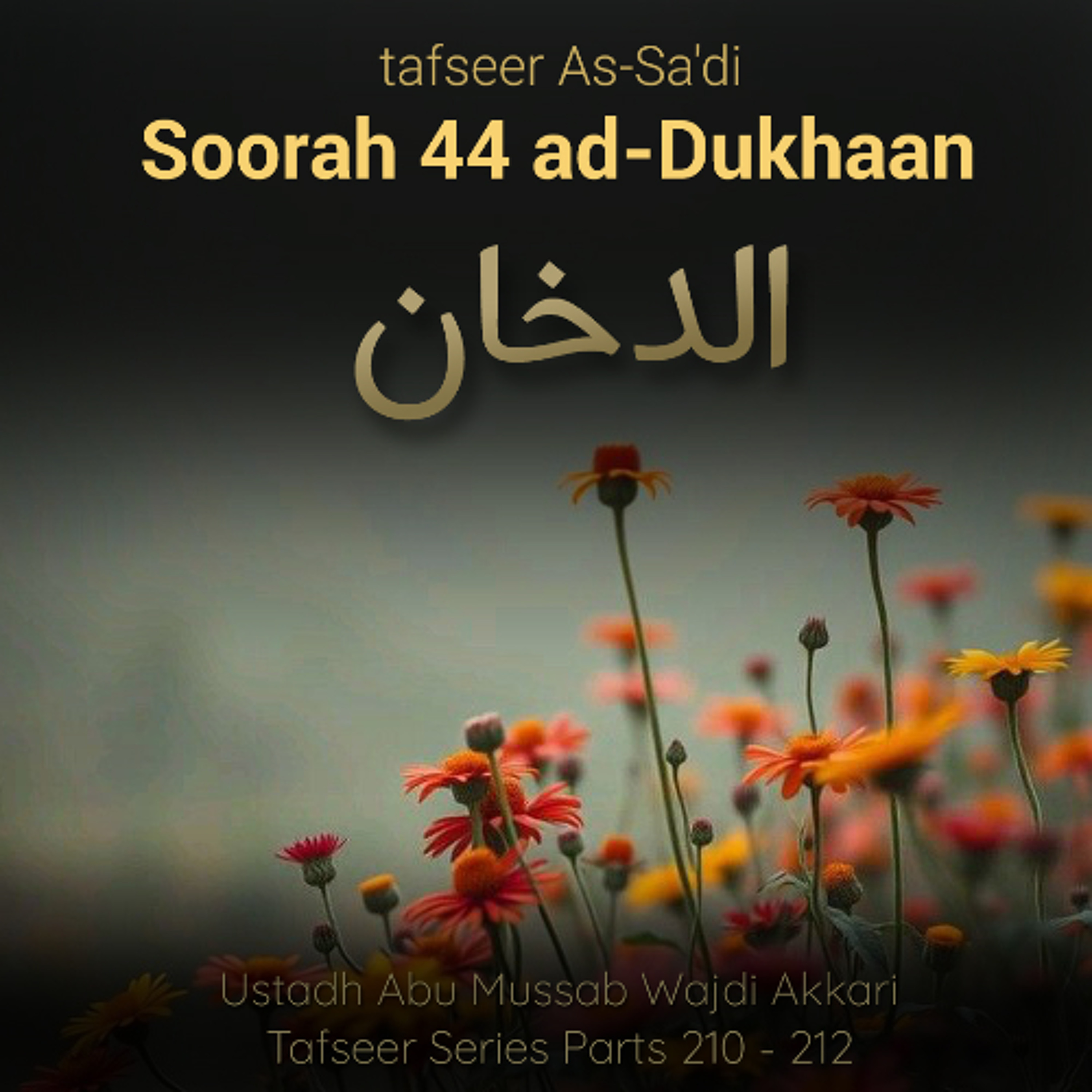 tfsrQWTP#211 - Tafseer As-Sa'di - Soorah Ad-Dhukan  Aayat 23-50 Ustadh Abu Mussab Wajdi Akkari episode artwork