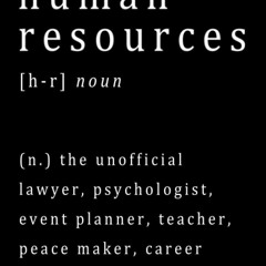 pdf human resources notebook: funny human resources gifts, blank journal,