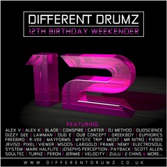 Different Drumz 12th Birthday Double Weekender