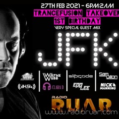 JFK Mix for TranceFusion Takeover On RUAR Radio