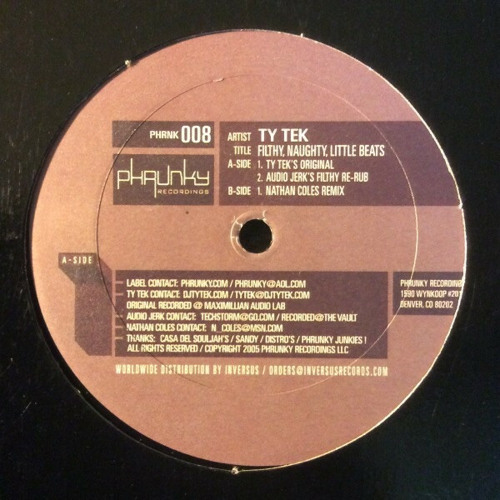 Ty Tek - Filthy, Naughty Little Beats (Nathan Coles Remix)