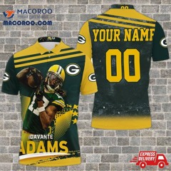 Green Bay Packers Nfc Noth Champions Davante Adams The Pack Is Back Personalized Polo Shirt