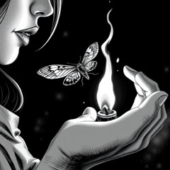 A Moth Drawn To A Flame That Give Off No Heat