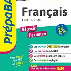 Télécharger le PDF Prépabac Français 1re générale - Bac de français 2024 (écrit & oral) : av
