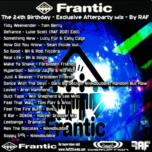 FRANTIC - THE 24TH BIRTHDAY - MIXED BY RAF