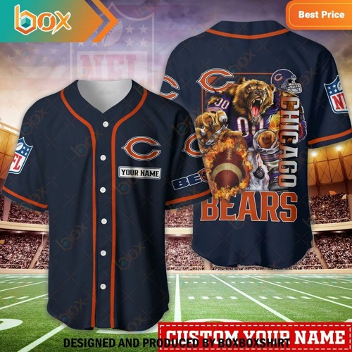 Chicago Bears Mascot Custom Baseball Jersey