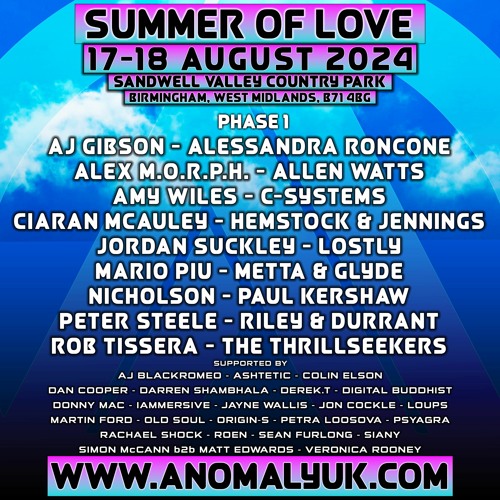 Stream Anomaly Events / Anomaly Summer of Love Festival | Listen to ...
