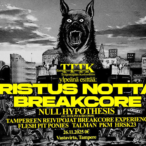 Ristus Notta Breakcore 3 - Vastavirta, Tampere (26.11.2025) - Breakcore / Darkstep - Vinyl only