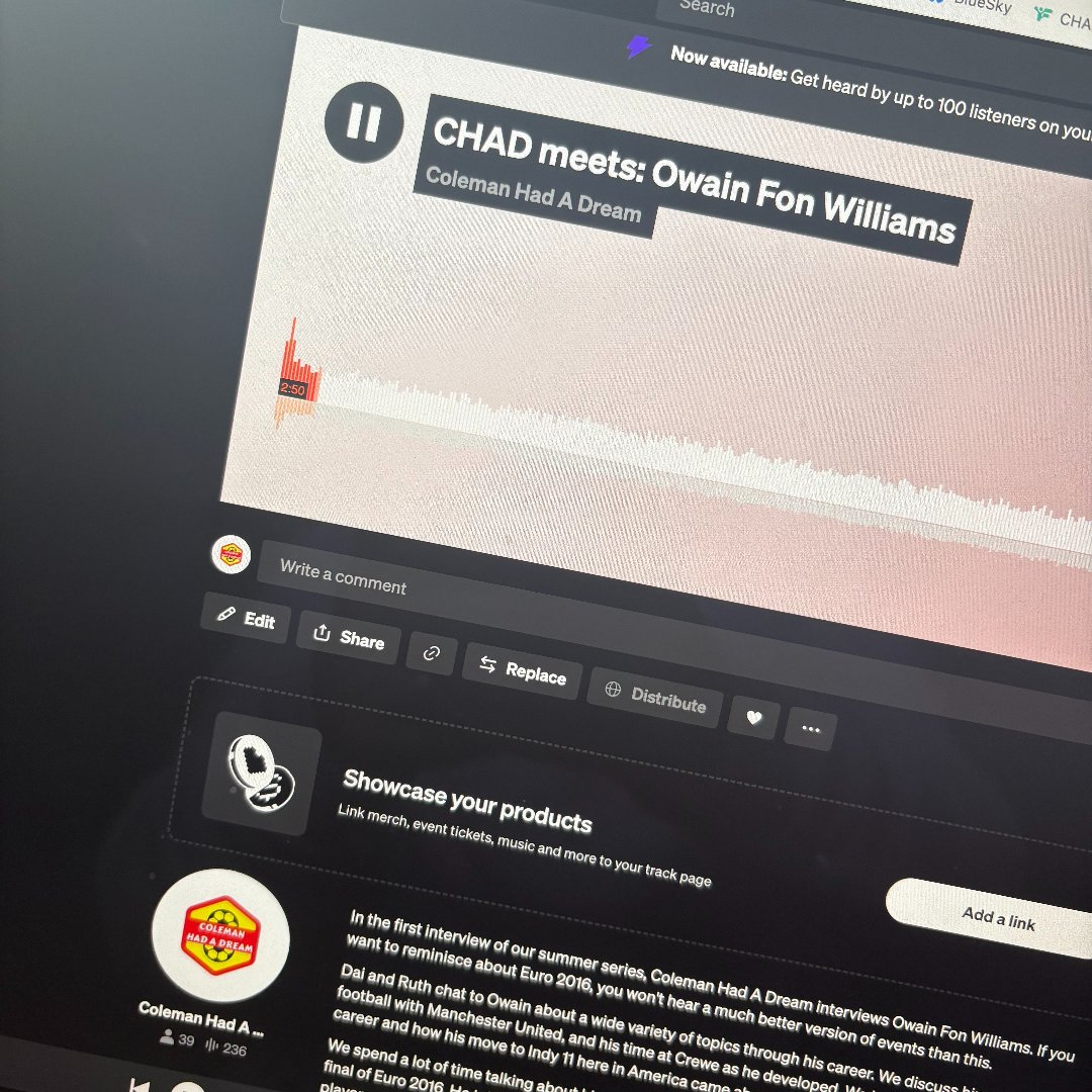 Re-release: Owain Fon Williams episode artwork