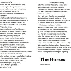 12 The Horses by Edwin Muir, read by Emma Fielding