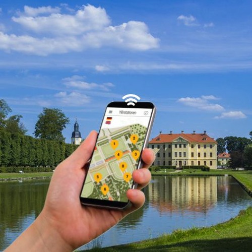 Smartphone-Audioguides | Barockschloss Zabeltitz | Inselteich und Elisabethinsel