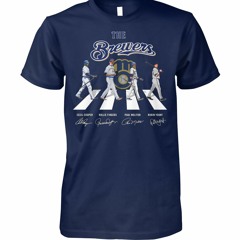 Abbey road Milwaukee Brewers signatures shirt