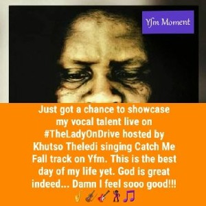 Catch Me Fall - Live On #TheLadyOnDrive hosted by Khutso Theledi On Yfm