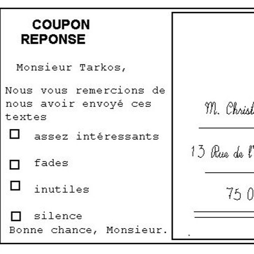 Metaclassique  David Christoffel sur Christophe Tarkos Peaufiner