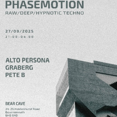 Phasemotion @ Bear Cave, Bournemouth 27 September 2025