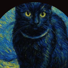 dark black cat meditation