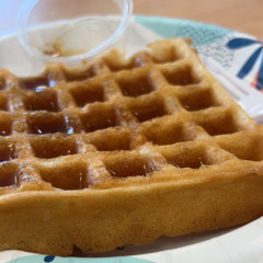 waffles and syrup.