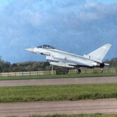 Typhoon FGR4 jets -landing and touch-and-goes