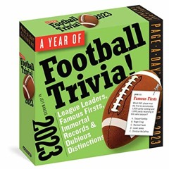 View EBOOK 📨 A Year of Football Trivia! Page-A-Day Calendar 2023: League Leader, Fam