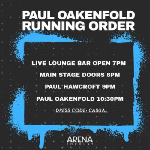 Paul Hawcroft - Live @ Arena Presents Paul Oakenfold (Torquay) 20-06-2025
