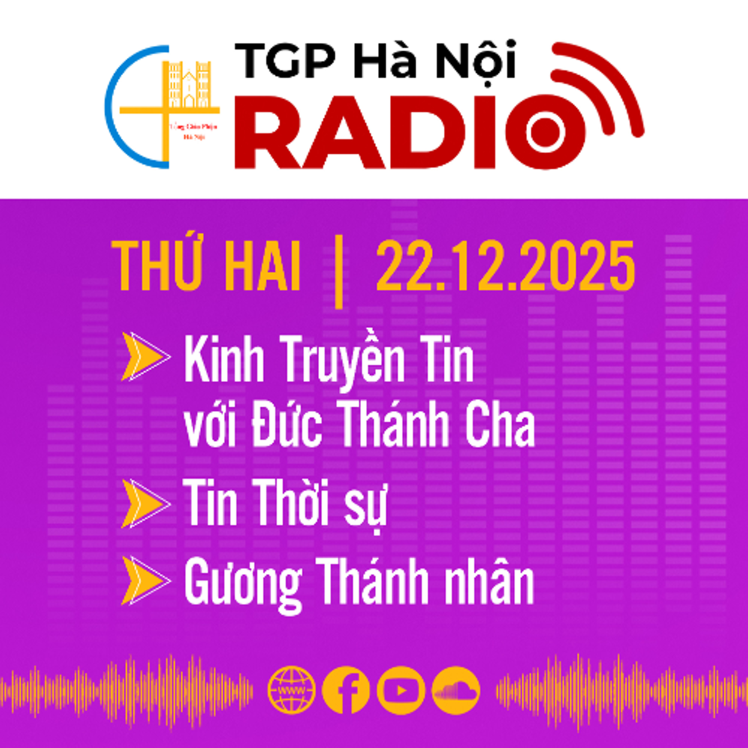 Thứ Hai ngày 22/12/2025