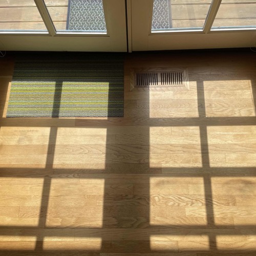 Can you sit down here next to me, please?