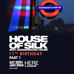 PROMO MIX  -DJ S LIVE for House of Silk - 11th Birthday - Sat 20th Jan 2024 -  @ Here at Outernet