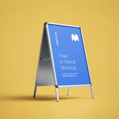 Werbewirksam Stehen Mockup Download Free Kostenlos Downloaden