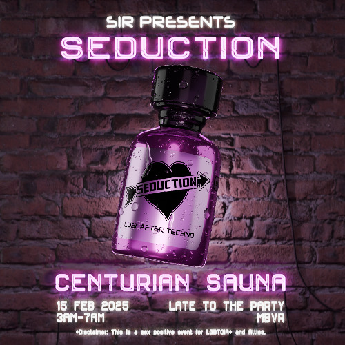 Stream Live SIR Seduction, Auckland, NZ (Centurian Sauna, AUK, 2K25