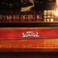 Bar Runner Mockup Free Kostenlos Downloaden