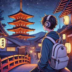 Nighttime Reflections on Lake Biwa