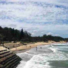 at the sea