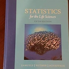 Download PDF Statistics for the Life Sciences