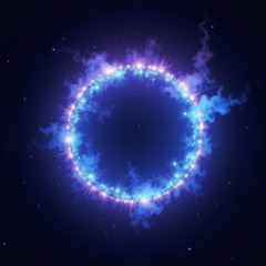Cyan and purple