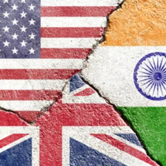 Voices of a Sophisticated British man, A British guy, A Young american guy and an Indian father