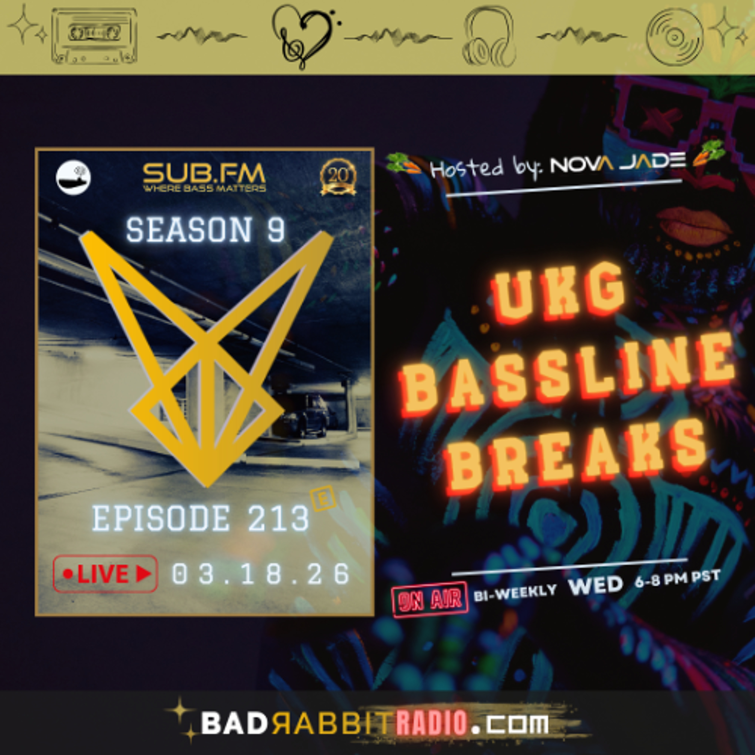Bad Rabbit Radio S9 EP213 with Nova Jade - 18 Mar 2026 episode artwork