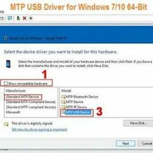 Stream Download and Update MTP USB Device Driver on Your Windows 7 PC