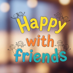 Happy with friends
