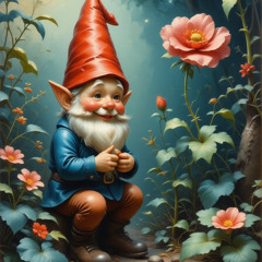 in the back by the garden