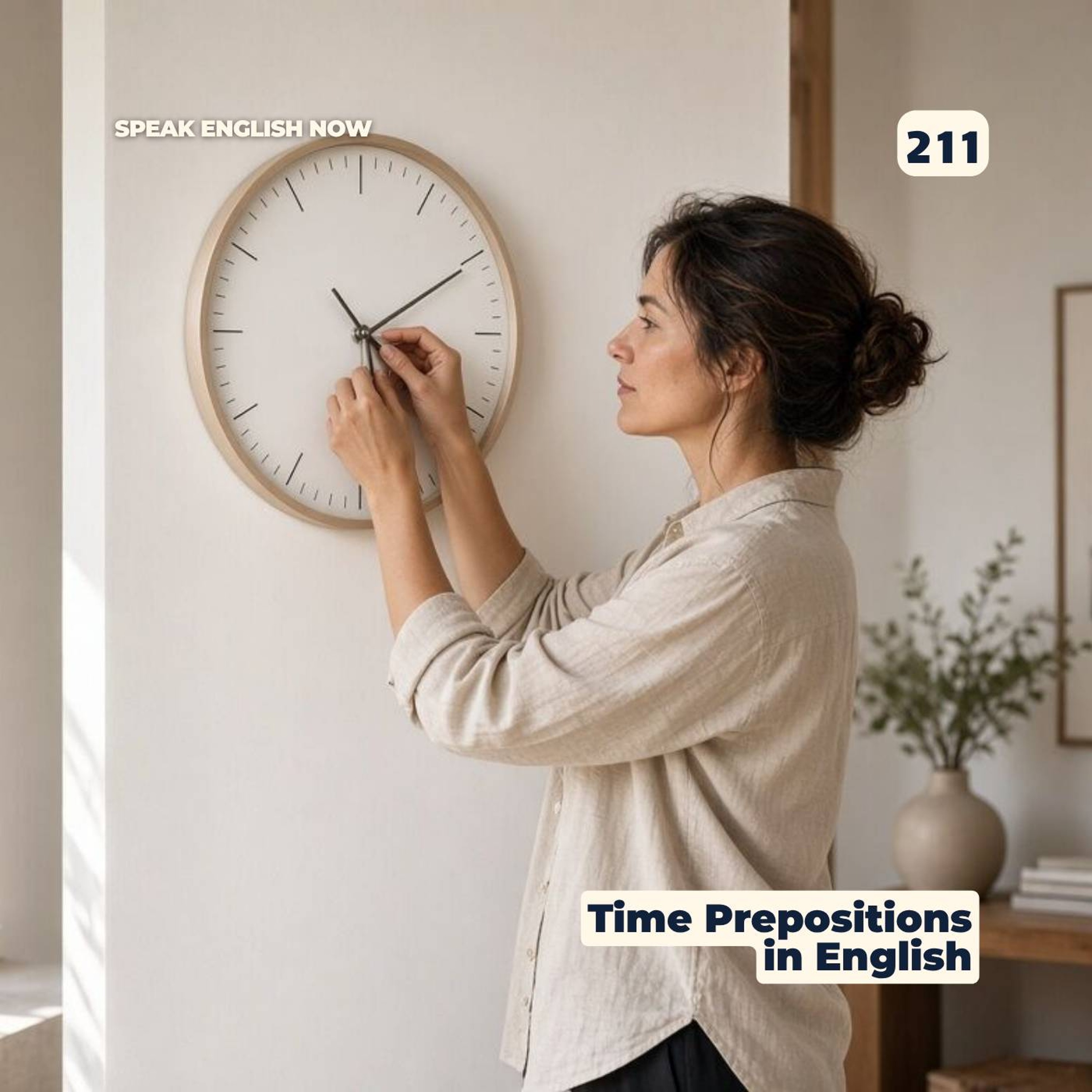 #211 Time Prepositions in English episode artwork