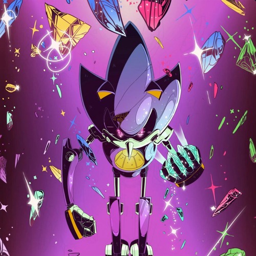 Download Dark Purple Metal Sonic Art Wallpaper