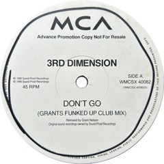 3rd Dimension - Don't Go (Grant's Funked Up Club Mix) (1996)