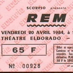 #88 - R.E.M. - Letter Never Sent - 20 April 1984 - Eldorado, Paris, France