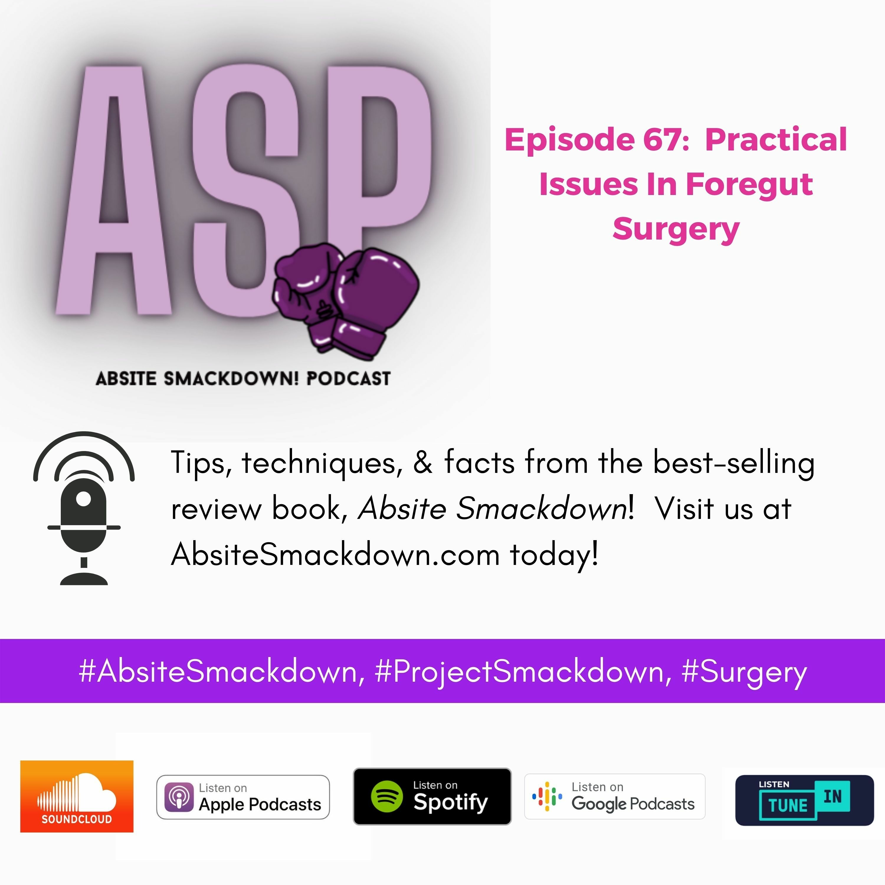 Episode 67:  Practical Issues In Foregut Surgery episode artwork