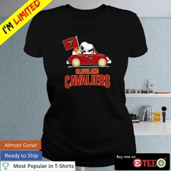 Top Snoopy and Woodstock driving car Cleveland Cavaliers shirt